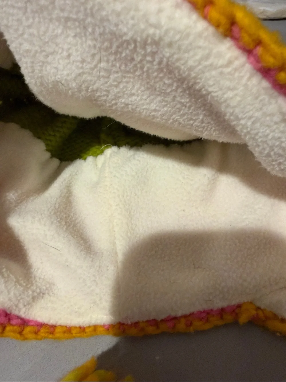 Kids Owl Knit Pom Hat - Pink & Lime Green